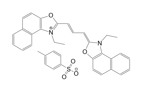 1-ethyl-2-((1E,3Z)-3-(1-ethylnaphtho[1,2-d]oxazol-2(1H)-ylidene)prop-1-en-1-yl)naphtho[1,2-d]oxazol-1-ium 4-methylbenzenesulfonate
