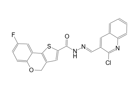 N'-[(E)-(2-chloro-3-quinolinyl)methylidene]-8-fluoro-4H-thieno[3,2-c]chromene-2-carbohydrazide