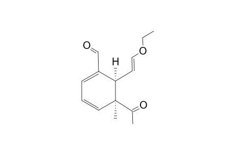 (5RS,6SR)-5-Acetyl-6-(2'-ethoxyethenyl)-5-methylcyclohexa-1,3-diene-1-carboxaldehyde