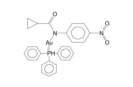 [TRIPHENYLPHOSPHINEGOLD(PARA-NITROPHENYL)CARBAMOYL]CYCLOPROPANE