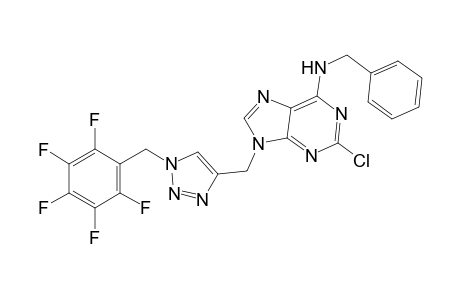 2-Chloro-6-benzylamino-9-[1-(pentafluorobenzyl)-1H-1,2,3-triazol-4-yl-methyl]purine