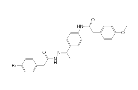 N-(4-{(1E)-N-[(4-bromophenyl)acetyl]ethanehydrazonoyl}phenyl)-2-(4-methoxyphenyl)acetamide