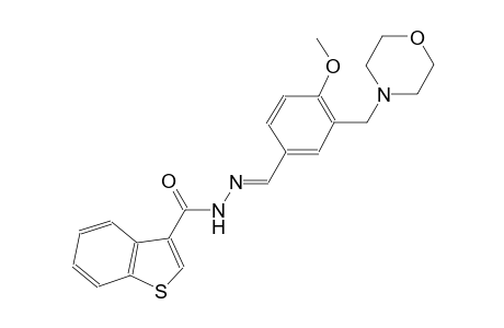 N'-{(E)-[4-methoxy-3-(4-morpholinylmethyl)phenyl]methylidene}-1-benzothiophene-3-carbohydrazide