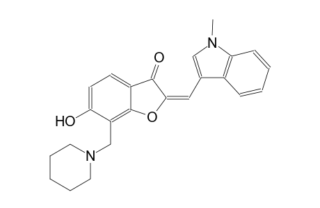 3(2H)-benzofuranone, 6-hydroxy-2-[(1-methyl-1H-indol-3-yl)methylene]-7-(1-piperidinylmethyl)-, (2E)-