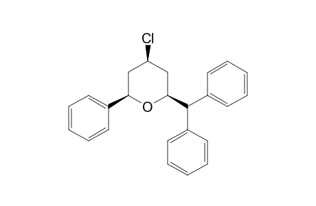 2-Phenyl-4-chloro-6-((diphenylmethyl)-tetrahydripyran