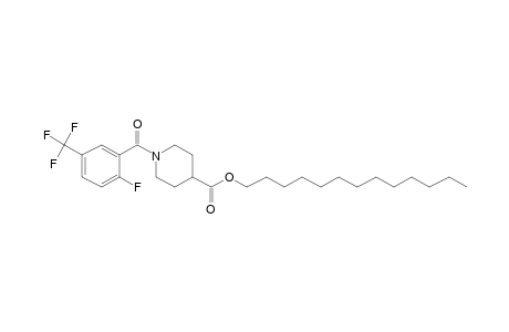 Isonipecotic acid, N-(2-fluoro-5-trifluoromethylbenzoyl)-, tridecyl ester