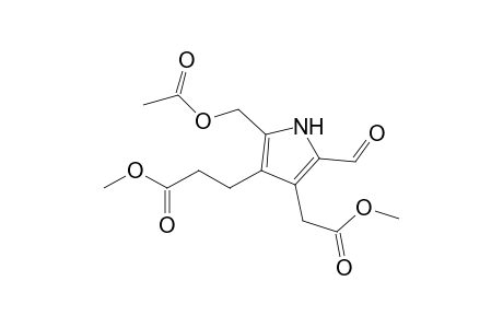 3-[2-(acetoxymethyl)-5-formyl-4-(2-keto-2-methoxy-ethyl)-1H-pyrrol-3-yl]propionic acid methyl ester