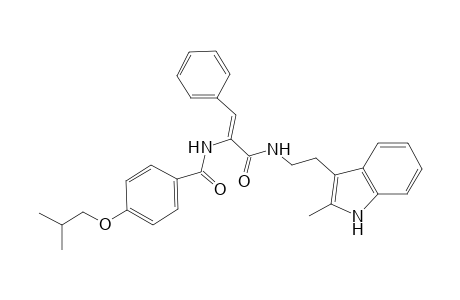 4-isobutoxy-N-[(Z)-1-[2-(2-methyl-1H-indol-3-yl)ethylcarbamoyl]-2-phenyl-vinyl]benzamide