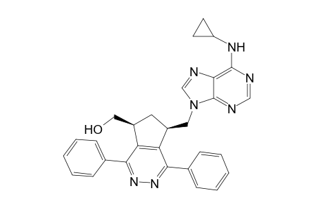 [(5S,7R)-7-[[6-(cyclopropylamino)-9-purinyl]methyl]-1,4-diphenyl-6,7-dihydro-5H-cyclopenta[d]pyridazin-5-yl]methanol