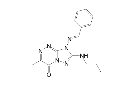 [1,2,4]Triazolo[5,1-c][1,2,4]triazin-4(8H)-one, 3-methyl-8-[(phenylmethylene)amino]-7-(propylamino)-