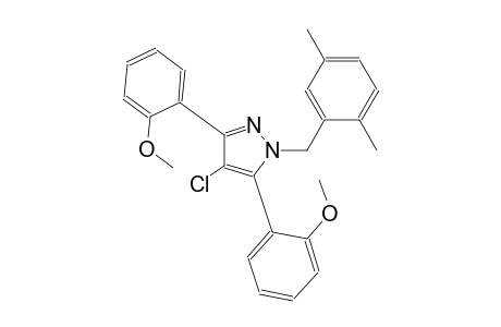 4-chloro-1-(2,5-dimethylbenzyl)-3,5-bis(2-methoxyphenyl)-1H-pyrazole