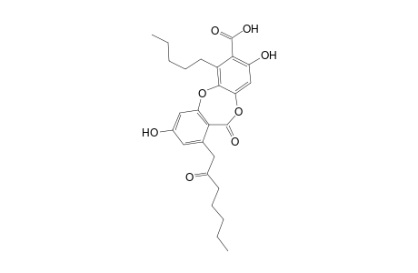 11H-Dibenzo[b,e][1,4]dioxepin-7-carboxylic acid, 3,8-dihydroxy-11-oxo-1-(2-oxoheptyl)-6-pentyl-
