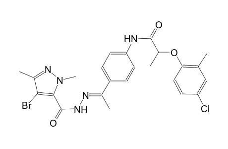 N-(4-{(1E)-N-[(4-bromo-1,3-dimethyl-1H-pyrazol-5-yl)carbonyl]ethanehydrazonoyl}phenyl)-2-(4-chloro-2-methylphenoxy)propanamide