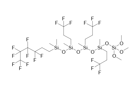 9-(3,3,4,4,5,5,6,6,6-nonafluorohexyl)-3,5,7-tris(3,3,3-trifluoropropyl)-3,5,7,9,9-pentamethyl-1,1,1-trimethoxypentasiloxane