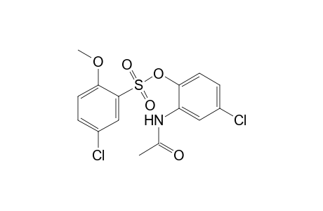 2-(acetylamino)-4-chlorophenyl 5-chloro-2-methoxybenzenesulfonate