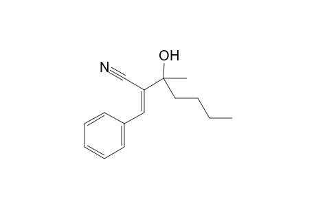 (E)-2-Benzylidene-3-hydroxy-3-methylheptanenitrile