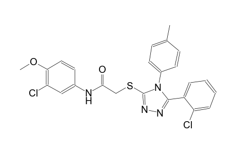 N-(3-chloro-4-methoxyphenyl)-2-{[5-(2-chlorophenyl)-4-(4-methylphenyl)-4H-1,2,4-triazol-3-yl]sulfanyl}acetamide