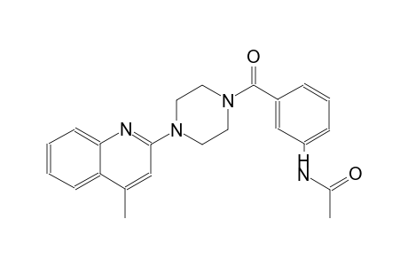 acetamide, N-[3-[[4-(4-methyl-2-quinolinyl)-1-piperazinyl]carbonyl]phenyl]-
