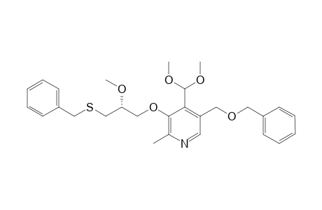 (R)-5-(Benzyloxymethyl)-3-(3-benzylthio-2-methoxypropeoxy)-2-methylpyridine-4-carbaldehyde dimethyl acetal