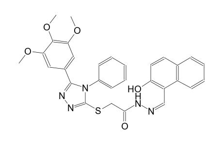 N'-[(Z)-(2-hydroxy-1-naphthyl)methylidene]-2-{[4-phenyl-5-(3,4,5-trimethoxyphenyl)-4H-1,2,4-triazol-3-yl]sulfanyl}acetohydrazide