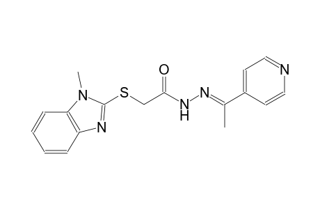 acetic acid, [(1-methyl-1H-benzimidazol-2-yl)thio]-, 2-[(E)-1-(4-pyridinyl)ethylidene]hydrazide