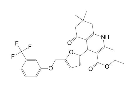 ethyl 2,7,7-trimethyl-5-oxo-4-(5-{[3-(trifluoromethyl)phenoxy]methyl}-2-furyl)-1,4,5,6,7,8-hexahydro-3-quinolinecarboxylate