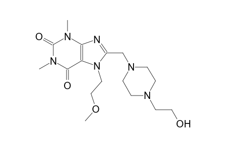 8-{[4-(2-hydroxyethyl)-1-piperazinyl]methyl}-7-(2-methoxyethyl)-1,3-dimethyl-3,7-dihydro-1H-purine-2,6-dione