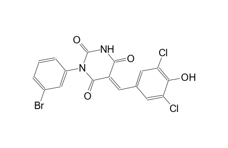 (5E)-1-(3-bromophenyl)-5-(3,5-dichloro-4-hydroxybenzylidene)-2,4,6(1H,3H,5H)-pyrimidinetrione