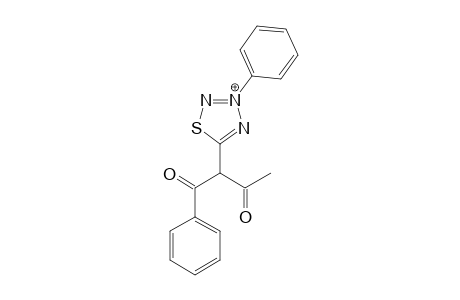 3-PHENYL-5-(METHYLCARBONYL-BENZOYLMETHYL)-1,2,3,4-THIATRIAZOLE