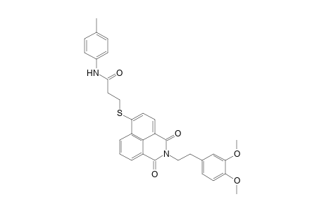 3-{[2,3-DIHYDRO-2-(3,4-DIMETHOXYPEHENETHYL)-1,3-DIOXO-1H-BENZ[de]ISOQUINOLIN-6-YL]THIO}-p-PROPIONOTOLUIDIDE