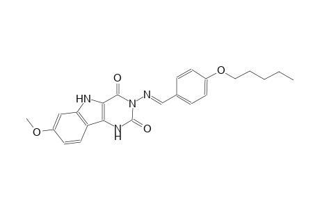 7-methoxy-3-({(E)-[4-(pentyloxy)phenyl]methylidene}amino)-1H-pyrimido[5,4-b]indole-2,4(3H,5H)-dione