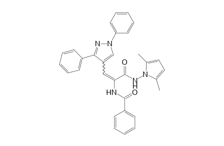 (E,Z)-N-(3-(2,5-Dimethyl-1H-pyrazol-1-ylamino)-1-(1,3-diphenyl-1H-pyrazol-4-yl)-3-oxoprop-1-en-2-yl)benzamide