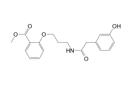 Benzoic acid, 2-[3-[[(3-hydroxyphenyl)acetyl]amino]propoxy]-, methyl ester