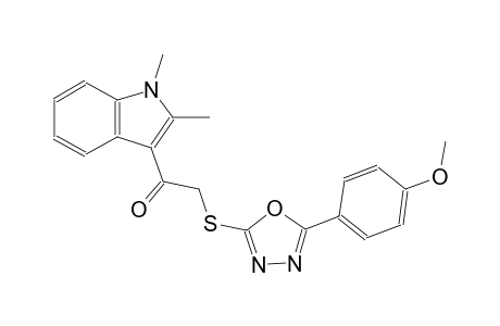 ethanone, 1-(1,2-dimethyl-1H-indol-3-yl)-2-[[5-(4-methoxyphenyl)-1,3,4-oxadiazol-2-yl]thio]-