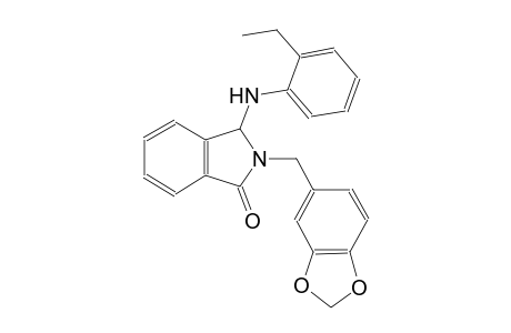 1H-isoindol-1-one, 2-(1,3-benzodioxol-5-ylmethyl)-3-[(2-ethylphenyl)amino]-2,3-dihydro-