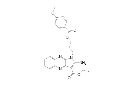 ethyl 2-amino-1-{3-[(4-methoxybenzoyl)oxy]propyl}-1H-pyrrolo[2,3-b]quinoxaline-3-carboxylate