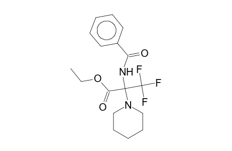 Ethyl 2-(benzoylamino)-3,3,3-trifluoro-2-(1-piperidinyl)propanoate