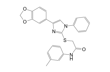 acetamide, 2-[[4-(1,3-benzodioxol-5-yl)-1-phenyl-1H-imidazol-2-yl]thio]-N-(3-methylphenyl)-
