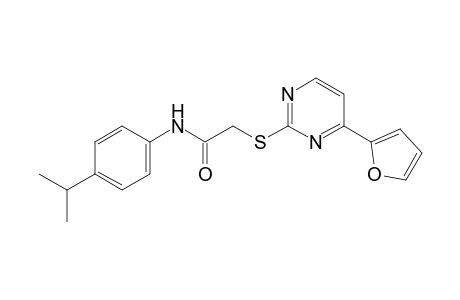 2-{[4-(2-furyl)-2-pyrimidinyl]thio}-4'-isopropylacetanilide
