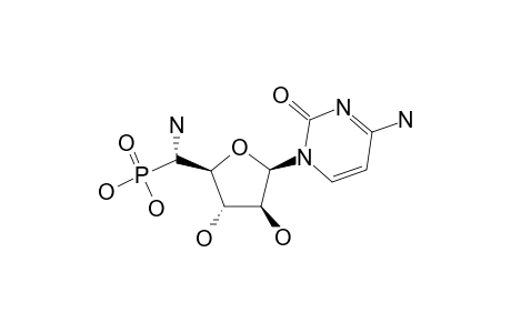 5'-[1'-(5'S-AMINO-BETA-D-ARABINO-PENTA-1',4'-FURANOSYL)-CYTOSINE]-PHOSPHONIC-ACID