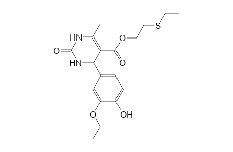 5-pyrimidinecarboxylic acid, 4-(3-ethoxy-4-hydroxyphenyl)-1,2,3,4-tetrahydro-6-methyl-2-oxo-, 2-(ethylthio)ethyl ester