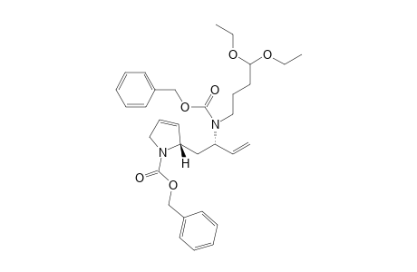 (2S,7S)-{[N-(Benzyloxycarbonyl)-2-2-(N-benzyloxycarbonyl)-(4,4-diethoxybutyl)amino]but-3-enyl}-2,5-dihydro-1H-pyrrole