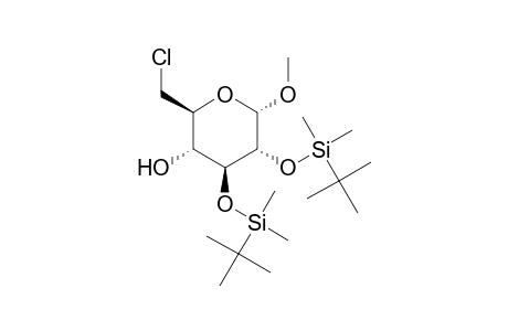 Methyl 2,3-di-O-t-butyldimethylsilyl-6-chloro-6-deoxy-a-D-glucopyranoside