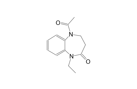 2H-1,5-benzodiazepin-2-one, 5-acetyl-1-ethyl-1,3,4,5-tetrahydro-