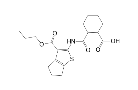 2-({[3-(propoxycarbonyl)-5,6-dihydro-4H-cyclopenta[b]thien-2-yl]amino}carbonyl)cyclohexanecarboxylic acid