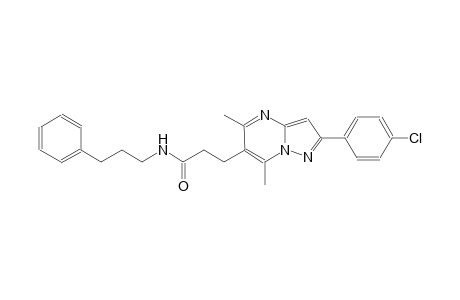 pyrazolo[1,5-a]pyrimidine-6-propanamide, 2-(4-chlorophenyl)-5,7-dimethyl-N-(3-phenylpropyl)-