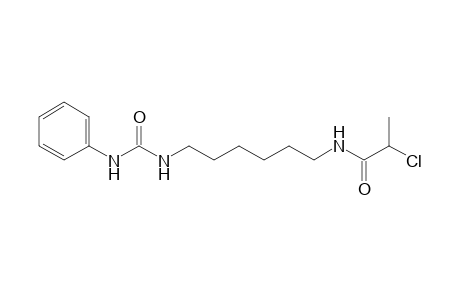 2-chloro-N-(6-(3-phenylurea)hexyl)propionamide