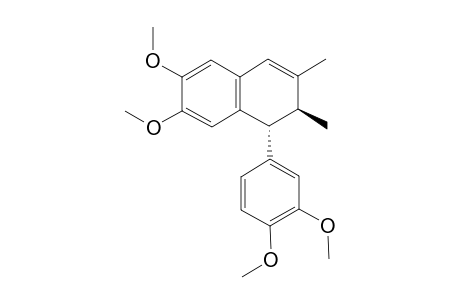 (-)-CYCLOGALGRAVIN;(7'R,8'S)-3',4',4,5-TETRAMETHOXY-2,7'-CYCLOLIGNAN-7-ENE
