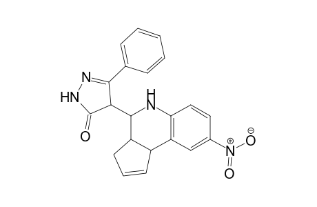 4-(8-Nitro-3a,4,5,9b-tetrahydro-3H-cyclopenta[c]quinolin-4-yl)-5-phenyl-2,4-dihydro-3H-pyrazol-3-one