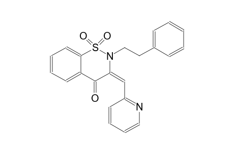 4H-1,2-benzothiazin-4-one, 2,3-dihydro-2-(2-phenylethyl)-3-(2-pyridinylmethylene)-, 1,1-dioxide, (3E)-